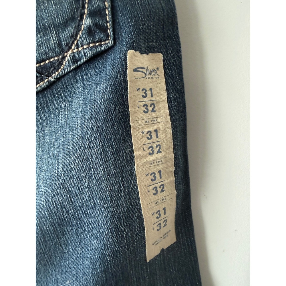 Silver Jeans Co Eddie Relaxed Tapered Leg Jeans Mens 31x32 Dark Wash New NWT - Picture 4 of 16